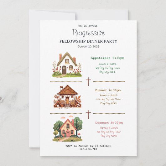Uitnodiging voor Progressief Fellowship Diner (Voorkant)