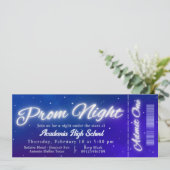 Uitnodiging voor Prom Night - Onder de Sterren Tic (Staand voorkant)