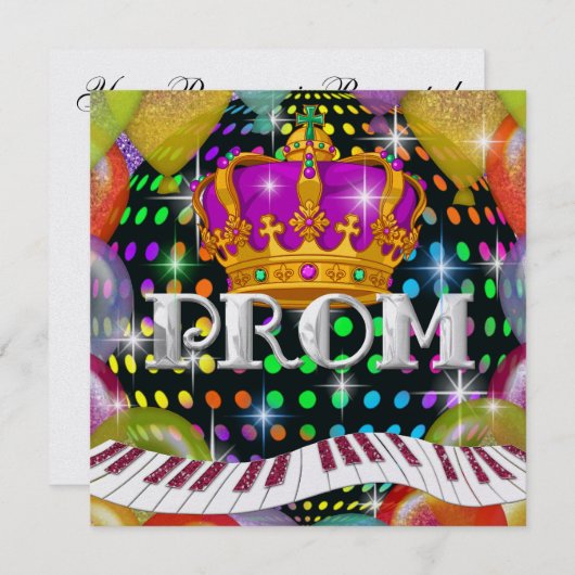 Uitnodiging voor prom - SRF Invitati (Voorkant / Achterkant)