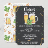 Uitnodiging voor Pub Style Nieuwjaar (Voorkant / Achterkant)