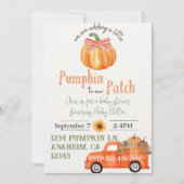 Uitnodiging voor Pumpkin Patch Baby shower (Voorkant)