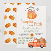 Uitnodiging voor Pumpkin Patch Baby shower (Voorkant / Achterkant)