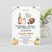 Uitnodiging voor Pumpkins Brew en Luiers Too (Staand voorkant)