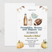Uitnodiging voor Pumpkins Brew en Luiers Too (Voorkant / Achterkant)