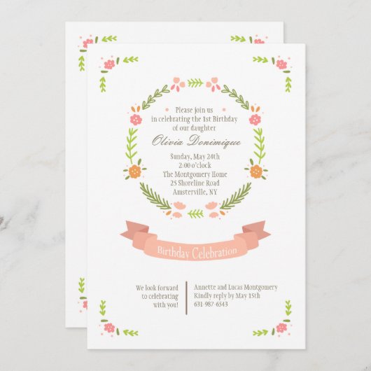 Uitnodiging voor pure viering (Voorkant / Achterkant)