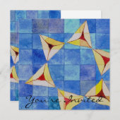 Uitnodiging voor Purim Party (Voorkant / Achterkant)