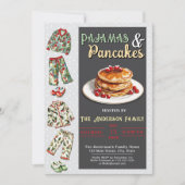 Uitnodiging voor pyjama en pannenkoeken (Voorkant)