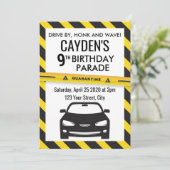 Uitnodiging voor Quarantine Birthday Parade (Staand voorkant)