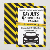 Uitnodiging voor Quarantine Birthday Parade (Voorkant / Achterkant)