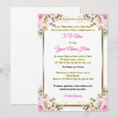 Uitnodiging voor Quinceañera (Voorkant / Achterkant)