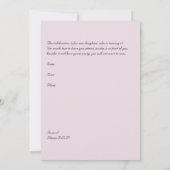 Uitnodiging voor Quinceanera van Jong Meisje (Achterkant)