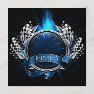 Uitnodiging voor raceauto-evenement