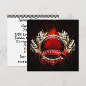 Uitnodiging voor raceauto-evenement (Voorkant / Achterkant)