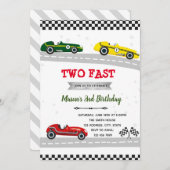  uitnodiging voor raceauto's (Voorkant / Achterkant)