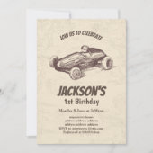  uitnodiging voor raceauto's (Voorkant)