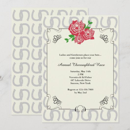 Uitnodiging voor races met wieltjes van de winnaar (Voorkant / Achterkant)