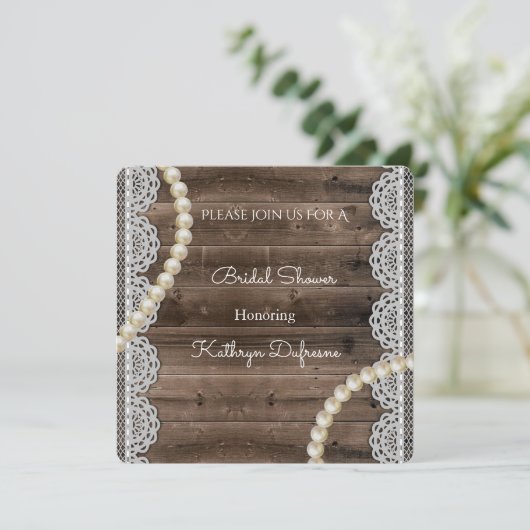 Uitnodiging voor racistische parels & lichte brida (Staand voorkant)