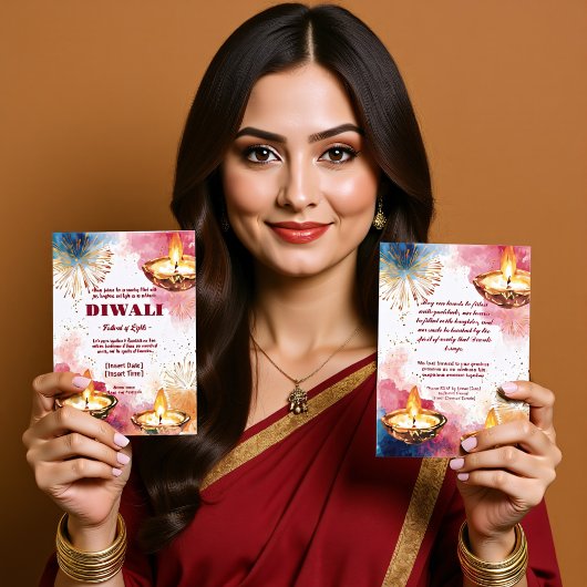 Uitnodiging voor Radiant Diwali Elegance