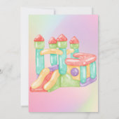 Uitnodiging voor Rainbow Bounce House-feestje (Achterkant)