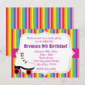 Uitnodiging voor Rainbow Skating Skate Party (Voorkant / Achterkant)