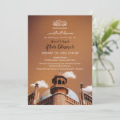 Uitnodiging voor Ramadan Iftar in Warme Bruine Mos (Staand voorkant)