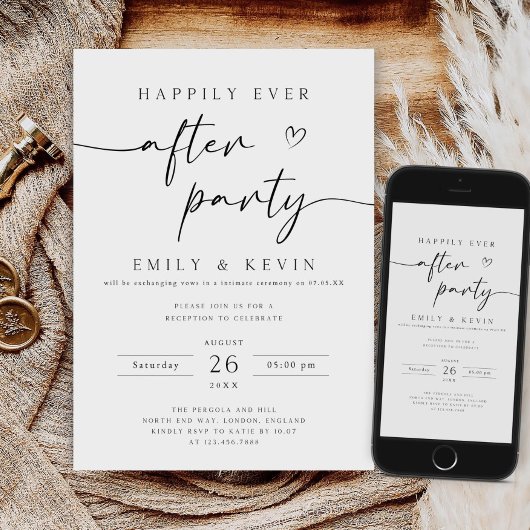 Uitnodiging voor receptiefeest nog lang en gelukki