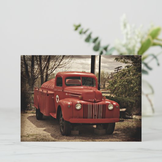 Uitnodiging voor Red Fire Truck (Staand voorkant)