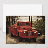 Uitnodiging voor Red Fire Truck (Voorkant / Achterkant)