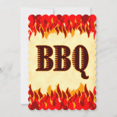 Uitnodiging voor Red Flames Custom BBQ Cookout 5x7 (Voorkant)