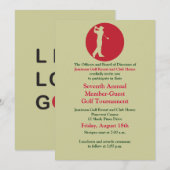 Uitnodiging voor Red Green Corporate Golf Tourname (Voorkant / Achterkant)