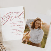 Uitnodiging voor Red Minimalist Graduation Party