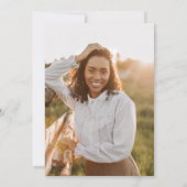 Uitnodiging voor Red Minimalist Graduation Party (Achterkant)