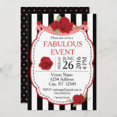 Uitnodiging voor Red Rose Event (Voorkant / Achterkant)