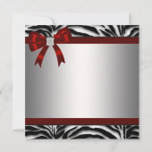 Uitnodiging voor Red Zebra verjaardagsfeestje sjab (Achterkant)