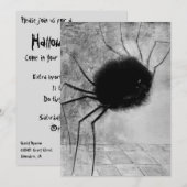 Uitnodiging voor Redons Lachende Spin Halloween Fe (Voorkant / Achterkant)