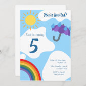 Uitnodiging voor Regen of Zinnen (Voorkant / Achterkant)