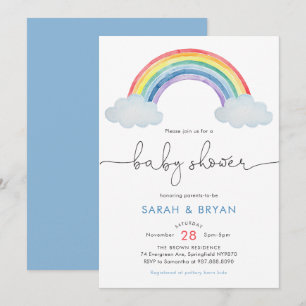 Uitnodiging voor Regenboog Baby Shower