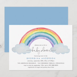Uitnodiging voor Regenboog Baby Shower