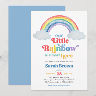 Uitnodiging voor Regenboog Baby Shower