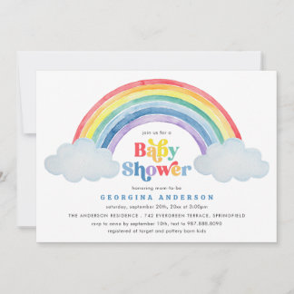 Uitnodiging voor Regenboog Baby Shower