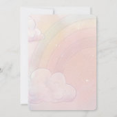 Uitnodiging voor regenboogfeest op Unicorn-verjaar (Achterkant)