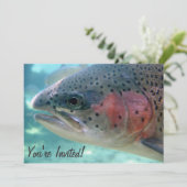 Uitnodiging voor Regenboogforel (Staand voorkant)