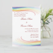 Uitnodiging voor regenbooggolfweddenschappen (Staand voorkant)