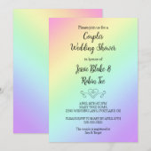 Uitnodiging voor  regenbooggradiënt bruiloft (Voorkant / Achterkant)