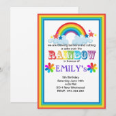 Uitnodiging voor regenboogpartij (Voorkant / Achterkant)