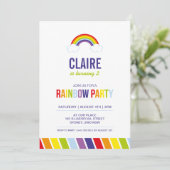 Uitnodiging voor regenboogpartijen (Staand voorkant)