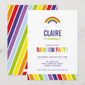 Uitnodiging voor regenboogpartijen (Voorkant / Achterkant)