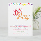 Uitnodiging voor regenboogpartijen (Staand voorkant)