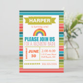 Uitnodiging voor regenboogpartijen (Staand voorkant)