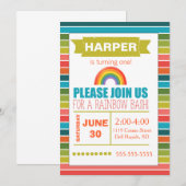 Uitnodiging voor regenboogpartijen (Voorkant / Achterkant)